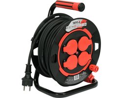 Yato YT-81052, Zwart, Polyvinyl chloride (PVC), 4 AC-uitgang(en), Type E, Type E, Recht