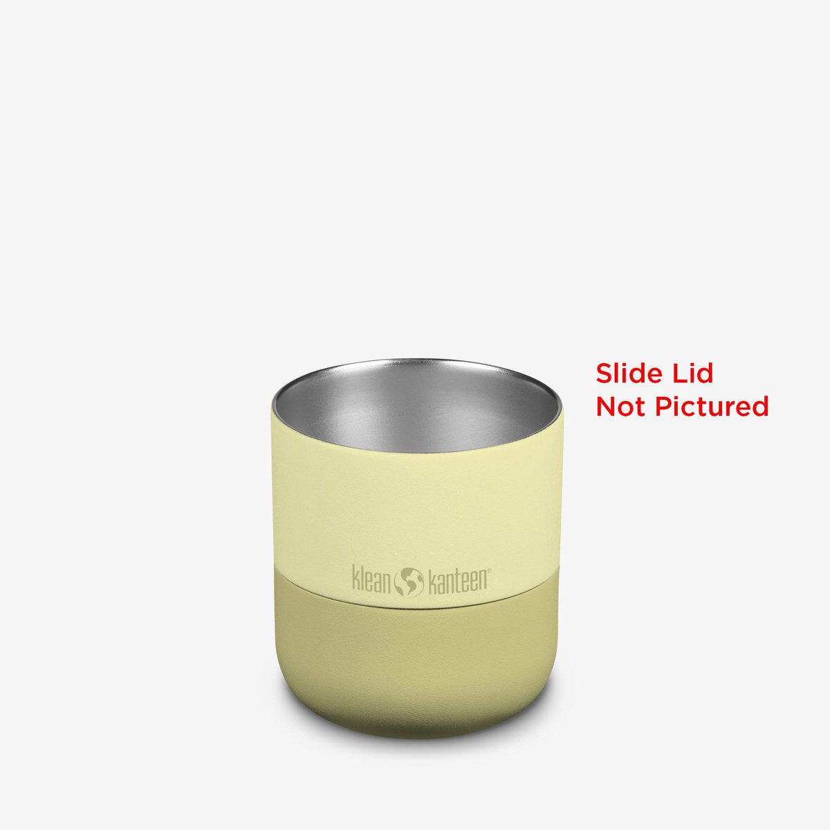 Klean Kanteen Rise Lowball 236ml - Slide Lid Wax Yellow- Geïsoleerde drinkbeker - 90% recycled RVS – foto 2