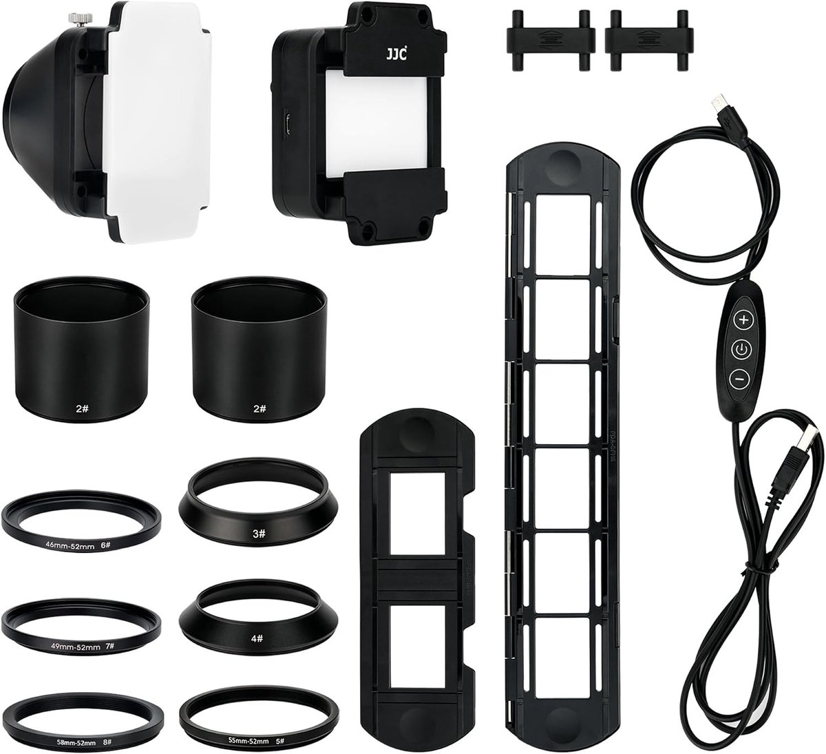Fotoscanner naar digitaal - Wit - Adapterset met LED-licht voor Film- en Diascanning - Accessoires voor Filmherstel