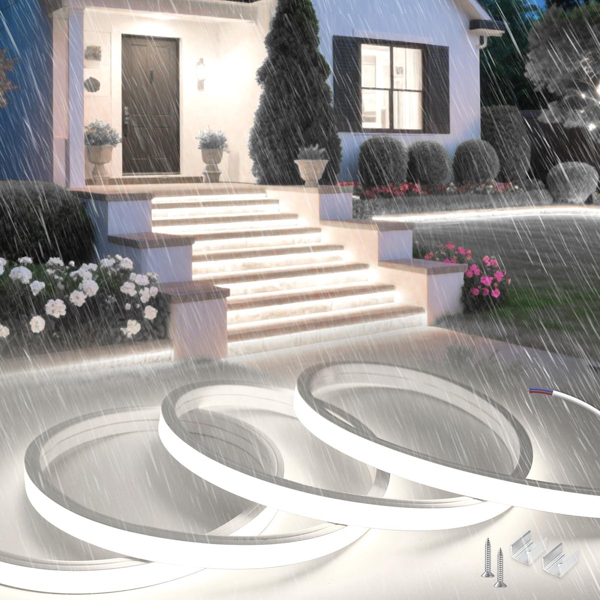 SUCIKORIO 15m LED Strip Zonder Transformator 220V Waterdicht Voor Buiten - ShopVlot