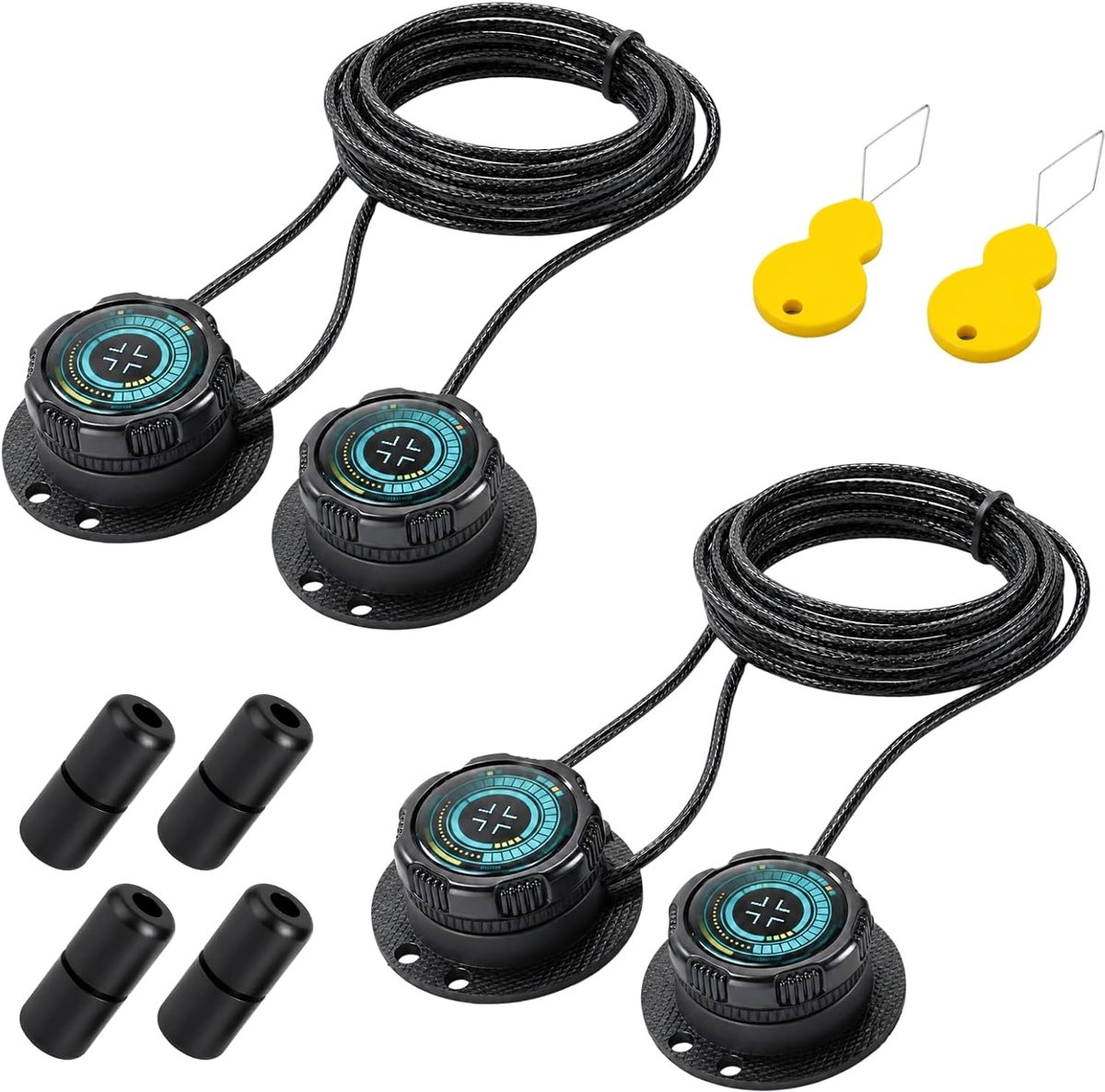 Pack of 4 Automatic Twist Fastening Automatic Laces for Men and Women, Elastic Shoelaces Without Ties, Twist Closure - ShopVlot