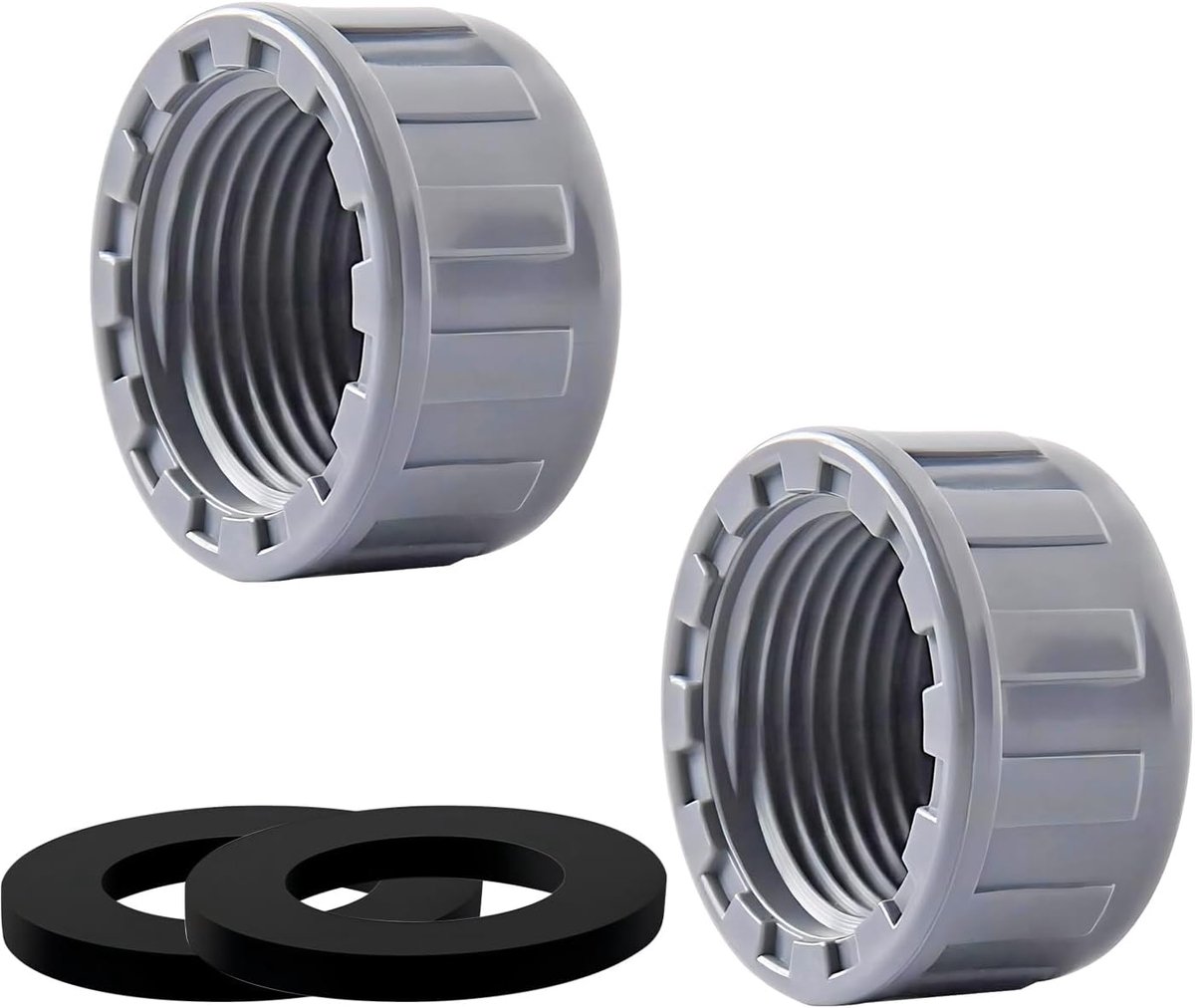 Pack of 2 PVC Plug Connectors, 25 mm PVC Socket Plug Plug Plug with Washers - ShopVlot