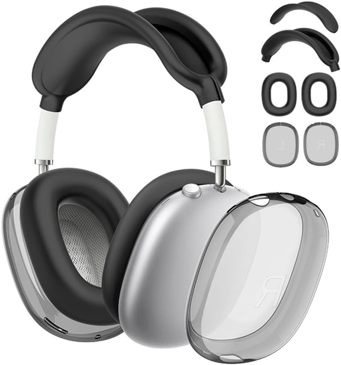 4Pcs Earphone Protective Case Set Ear Cushion Case Headband Case Ear Cup Cover Headset Cover Protective Case - ShopVlot