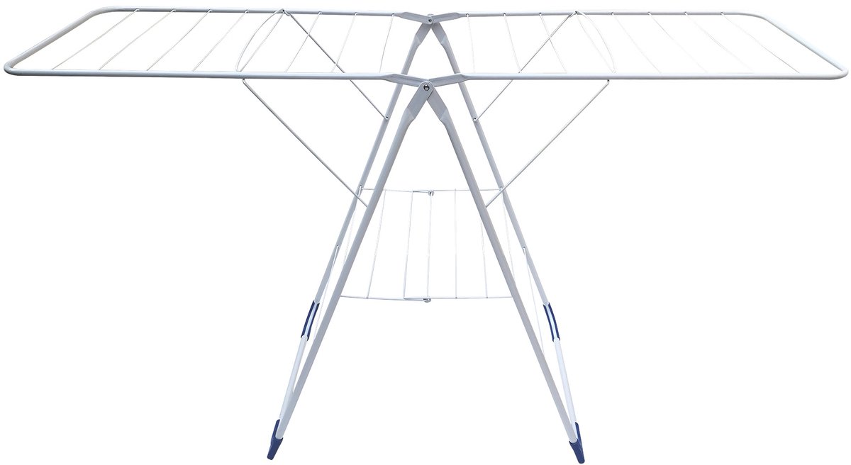 Inklapbaar Droogrek - 10 Meter Drooglengte - 152 x 50 x 87 cm - Wit