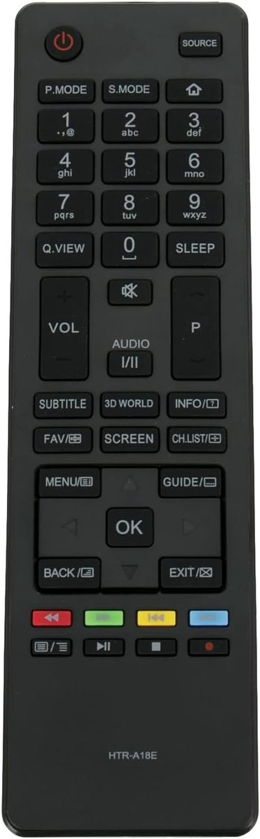 Afstandsbediening geschikt voor Haier LED LCD TV - ergonomisch ontwerp - eenvoudig in gebruik - ShopVlot