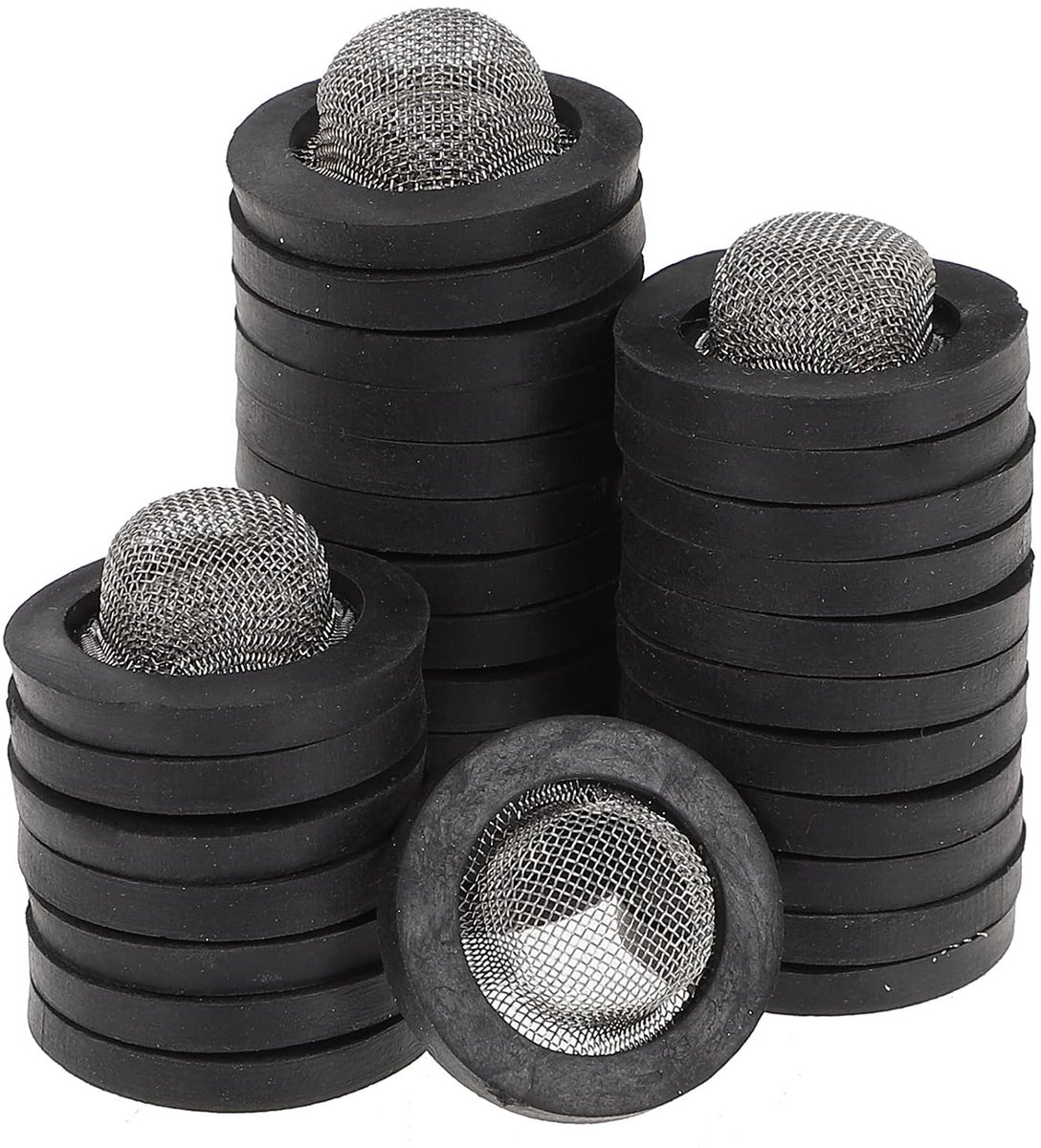 Afdichting met roestvrijstalen zeef, 30 stuks, rubberen O-ring voor 1/2 inch slangaansluiting voor wasmachine en - ShopVlot