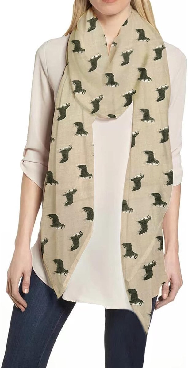 Dames sjaal met hondenprint - Berner Sennenhond - 100% katoen - Warm en stijlvol - ShopVlot