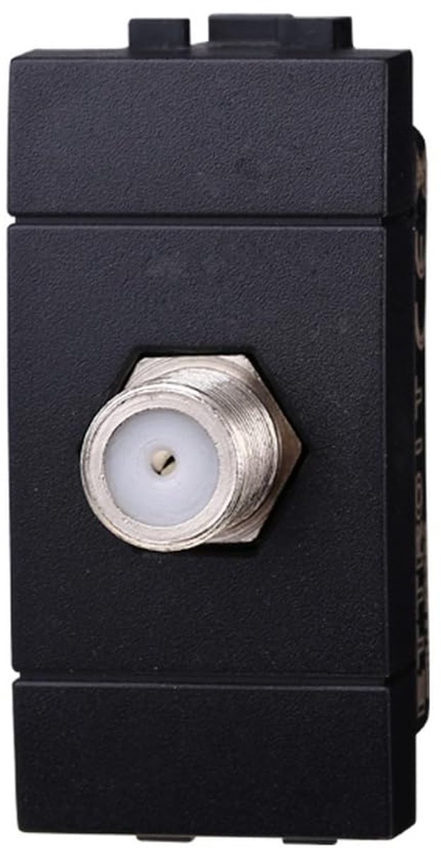 Satelliet TV-aansluiting type F - zwart - compatibel met BTicino Living Light - eenvoudige installatie - ShopVlot