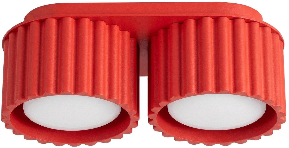Sollux Lighting Plafondlamp AURA - Gx53 - rood - aluminium - 21x10x8cm