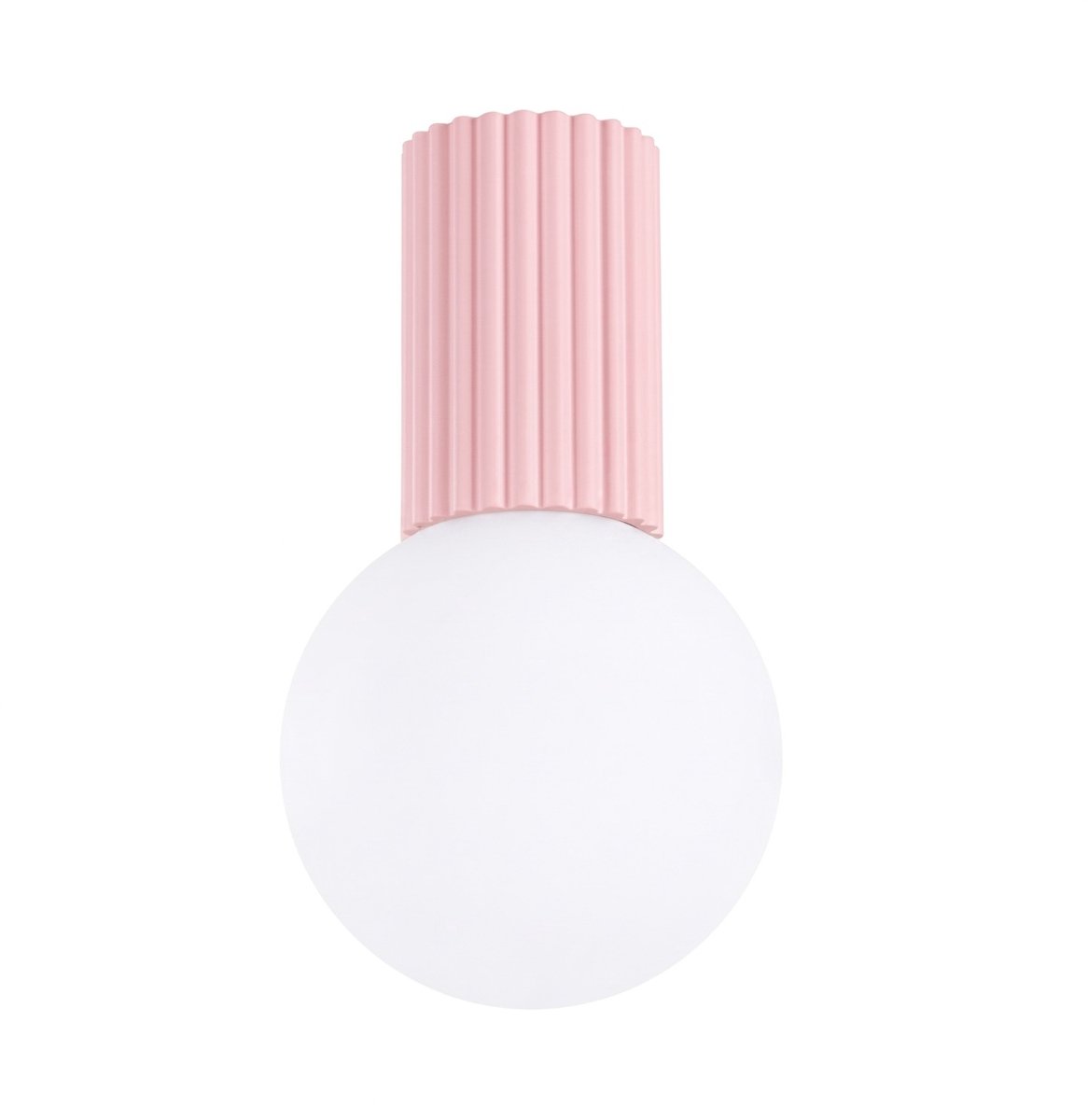 Sollux Lighting Plafondlamp Halo - G9 - roze - aluminium/glas - 12x12x21cm