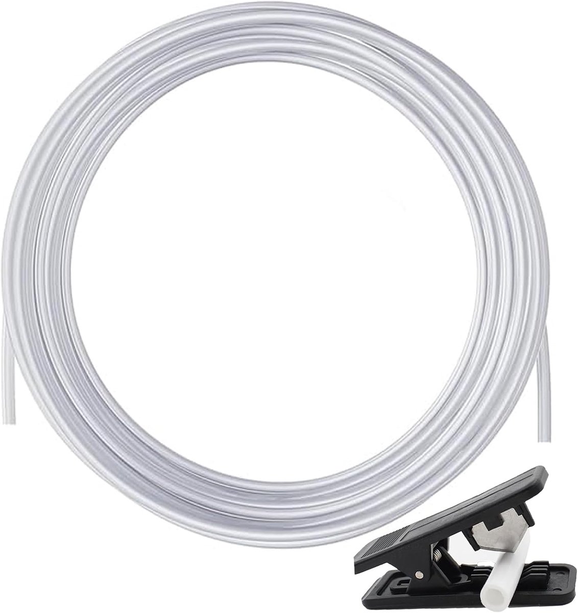 10 m PTFE Hose with Cutter, PTFE Teflon Hose, 0.3 cm ID x 4 mm OD, for Bambu Lab A1, A1 Mini, P1P, P1S, X1C and for - ShopVlot
