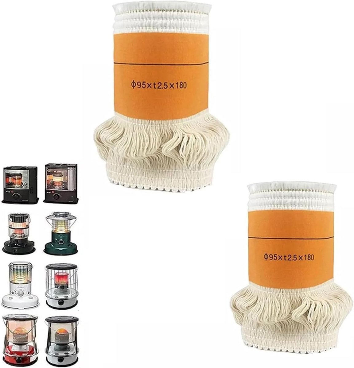 ACESOME lont voor petroleumpan, platte lont, katoenen lont, reservelont, kerosine verwarming, petroleumverwarming - ShopVlot