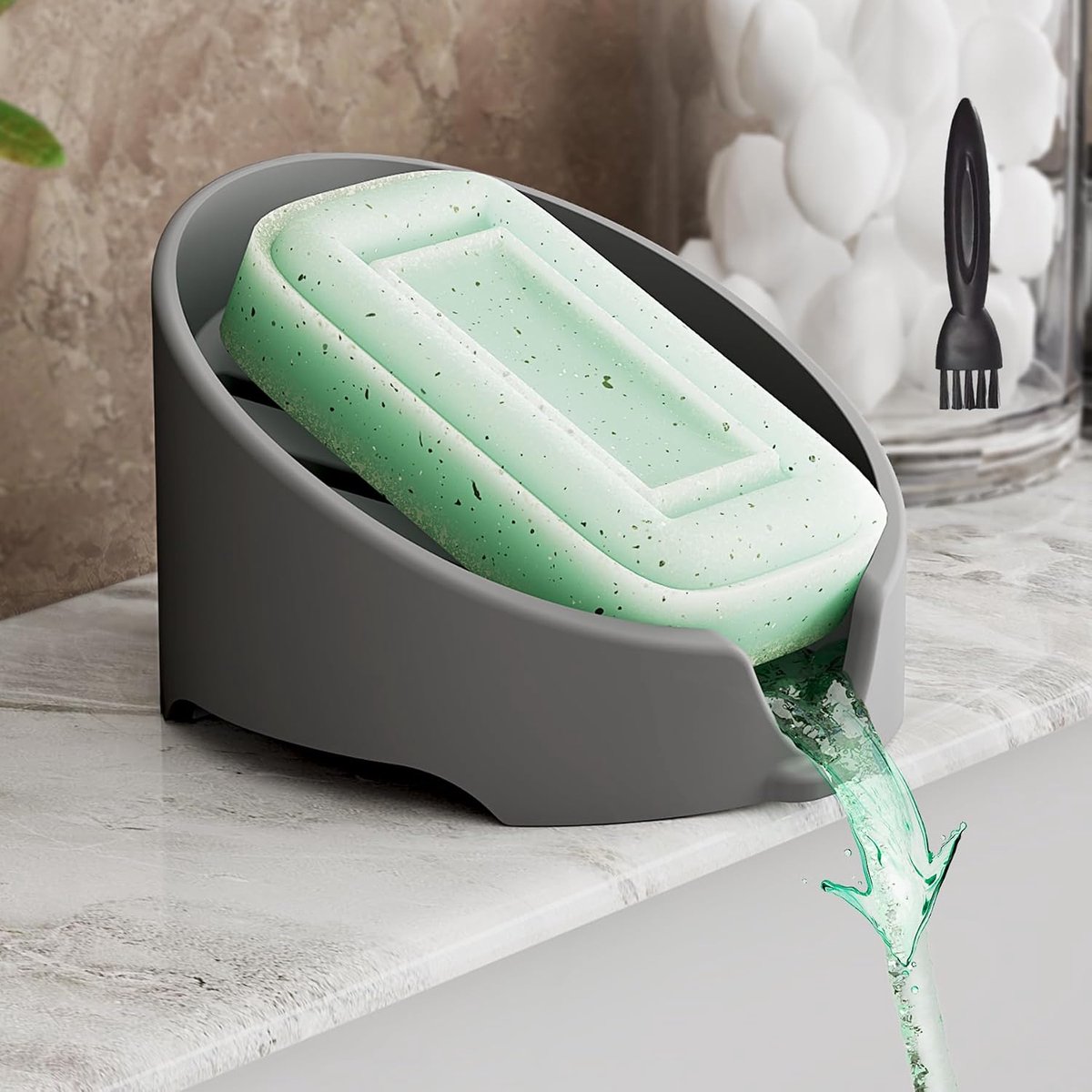 NiHome Silicone soap dish (dark grey) - ShopVlot