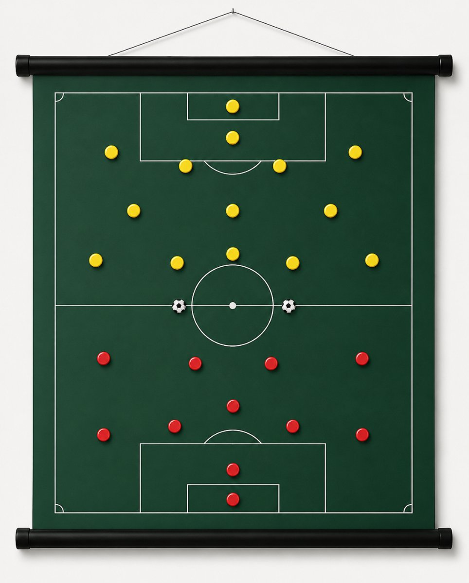 Sportec Oprolbaar magnetisch coachbord - 74 x 100 cm - Futsal