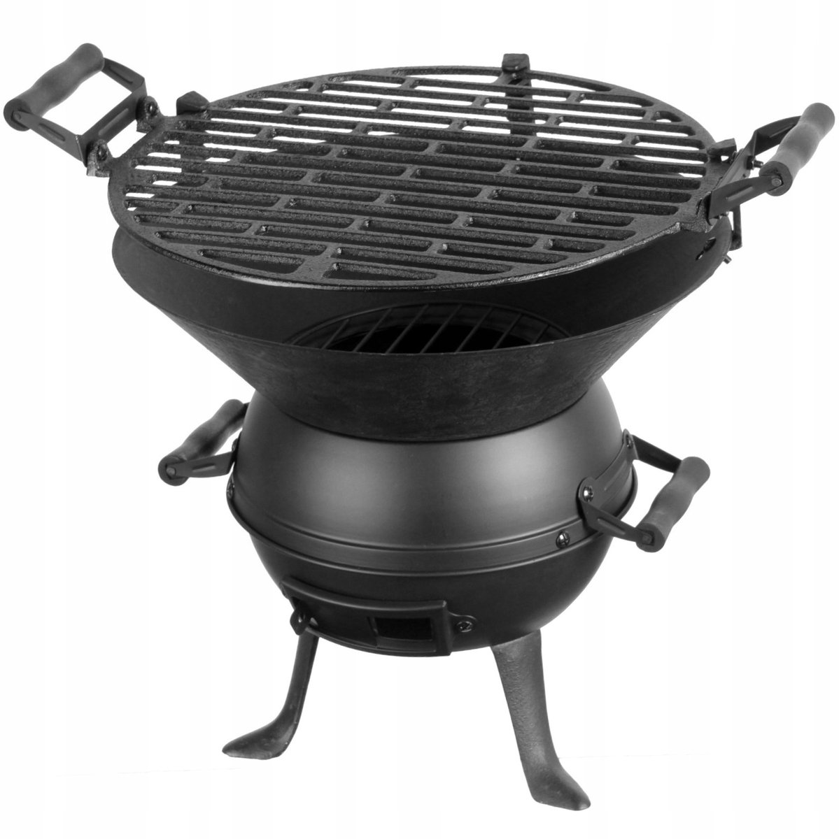Merkloos Gietijzeren Houtskoolgrill 35x35 cm