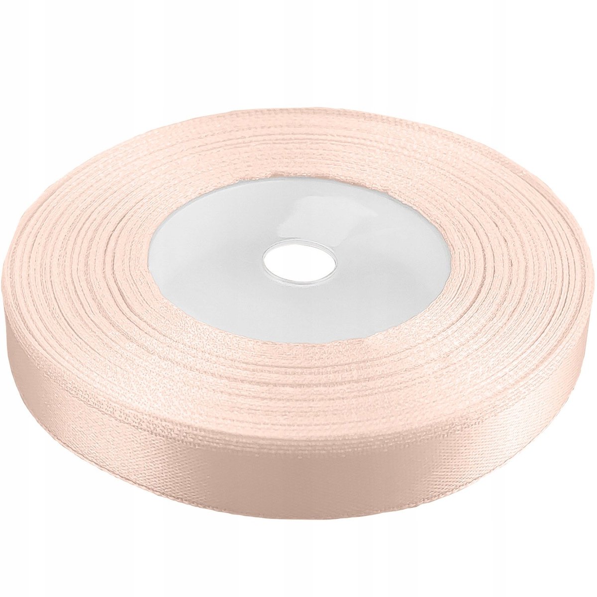 Beige Satijnpluis 12 mm - 32 m Rol