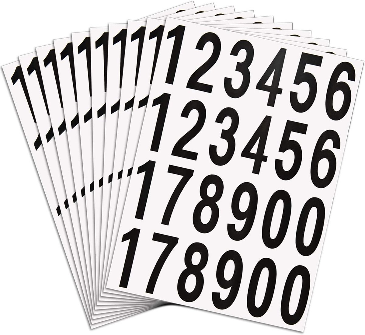 Cijfer Stickers - Wit - 2 Inch - Zelfklevende Vinyl Nummers - Voor Brievenbussen en Huizen