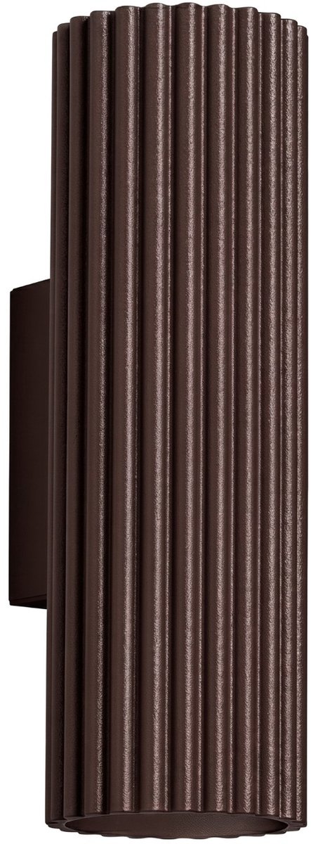 Sollux Lighting Wandlamp KARBON - GU10 - bruin - aluminium - 6.5x8.5x20cm