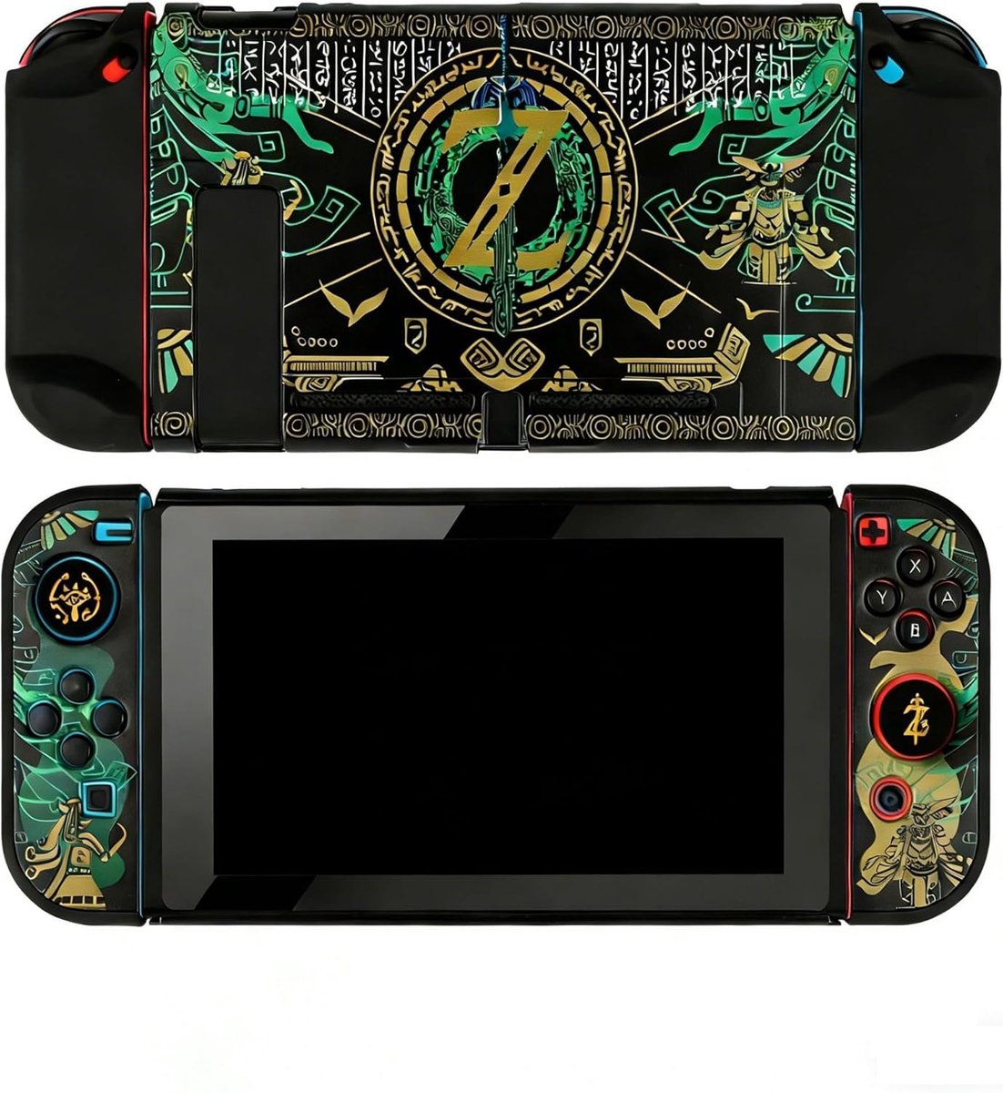 DLseego Case for Switch, Slim Cool Dockable Protective Case, Hard PC Case with Joycon Cover and Thumb Grip Caps - ShopVlot