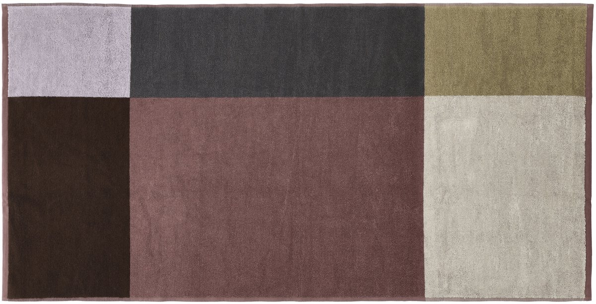 Södahl organic Colour Block Handdoek 70 x 140 cm Rosewood