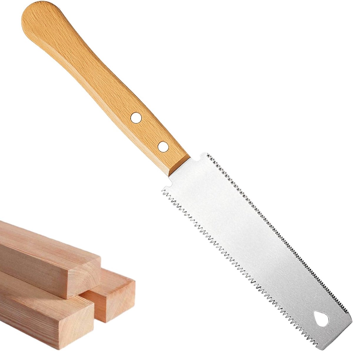 KAIYAYA Japanese Saw Hand Saw Wood 11/17 TPI Double-Edged Pull Saw 150 mm Japanese Saw Fine Saw Wood Dowel Saw Hand - ShopVlot