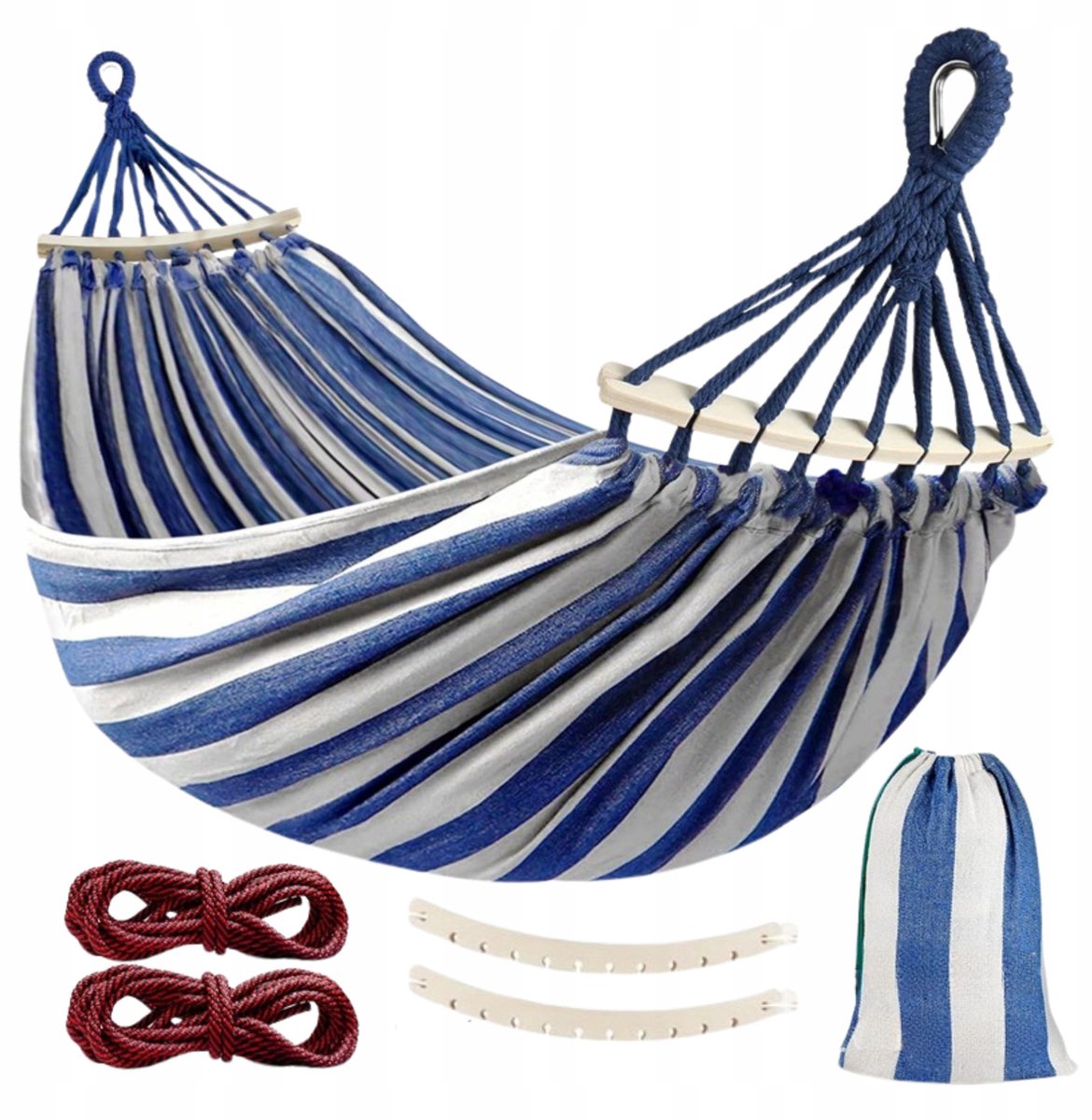 Dubbele Tuinhangmat 220x150cm - Sterk en comfortabel met draagtas