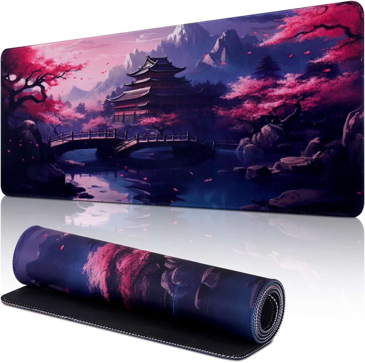 Famanu – Antislip muismat, 80 x 30 cm, verlengd, gaming muismat, waterdicht, bureaumat met rubberen basis, voor laptop, kantoor en thuis