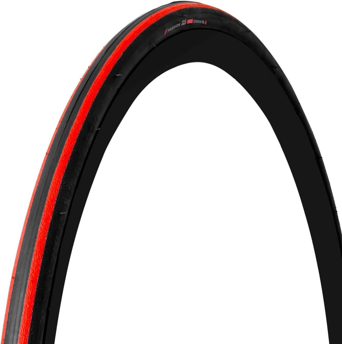 GORIX Road Bike Slick Tire 700×23C or 700×25C Cycling Bicycle (Passion) (700×23c, Black × Red (1 Band)) - ShopVlot