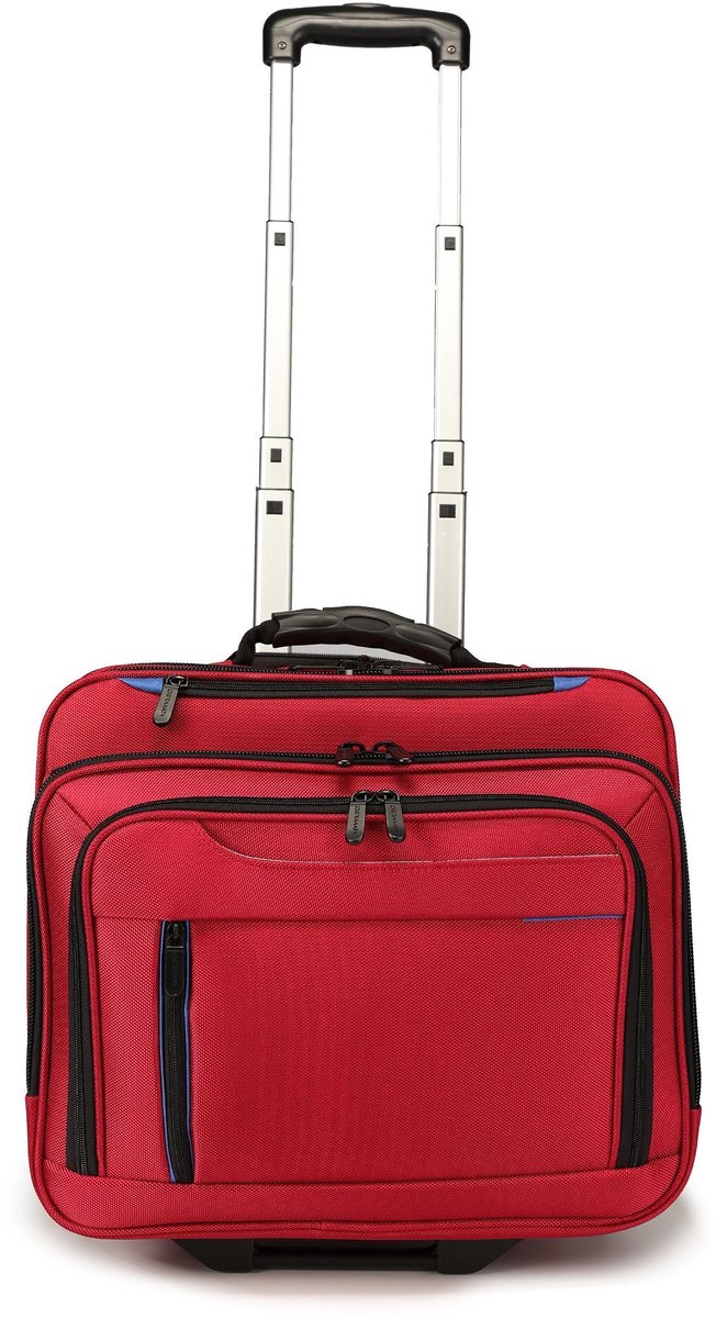Dermata 2 wielen Zakelijke trolley 38 cm Laptopvak - Zachte bagage - - rot