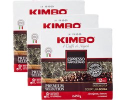 Kimbo il Caffe di Napoli Espresso Napoletano Macinato - Multipack - Gemalen Koffie - 1500g (6x250g)