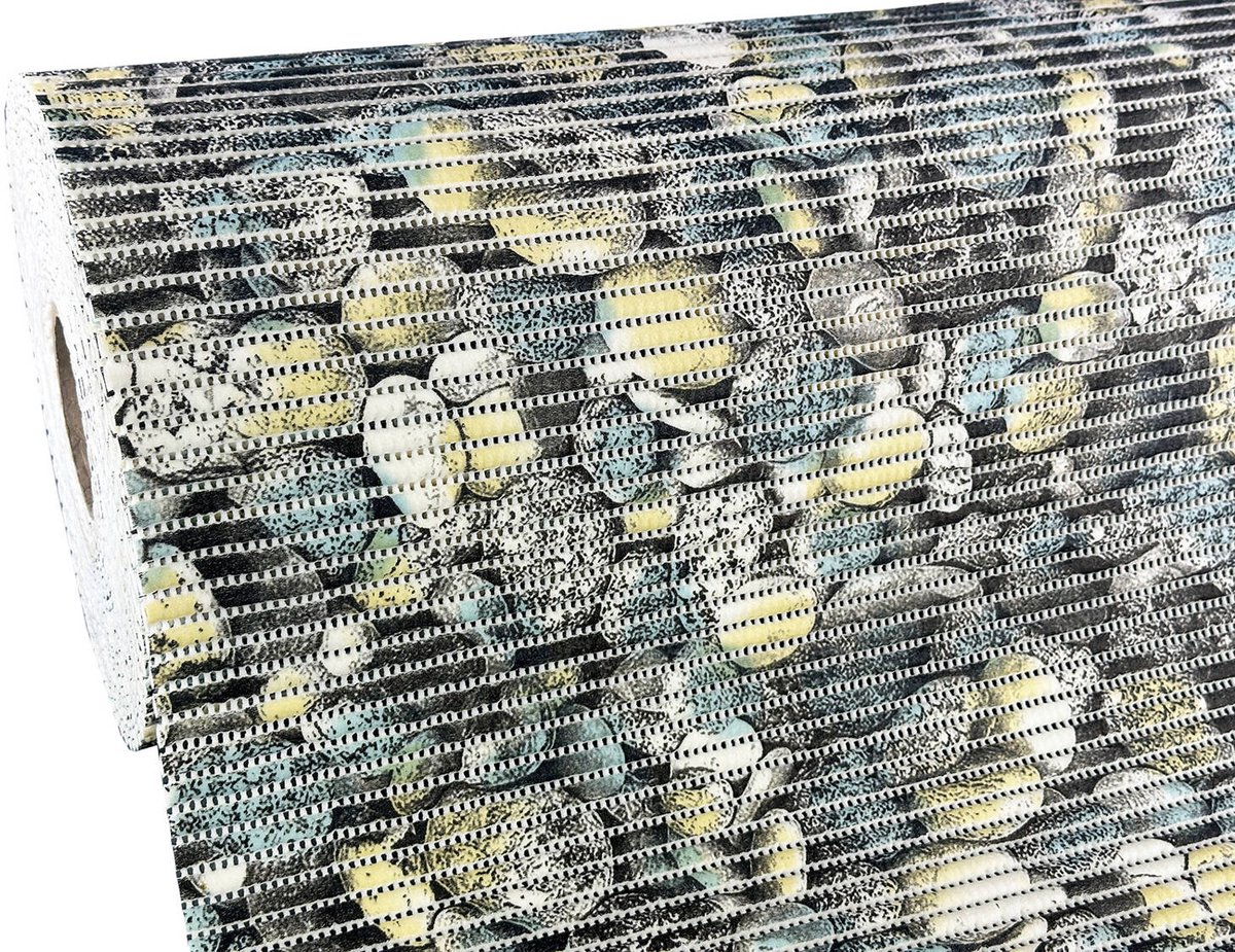 Antislip Badkamermat Vloerkleed Kleurrijke Kiezels 220x65 cm