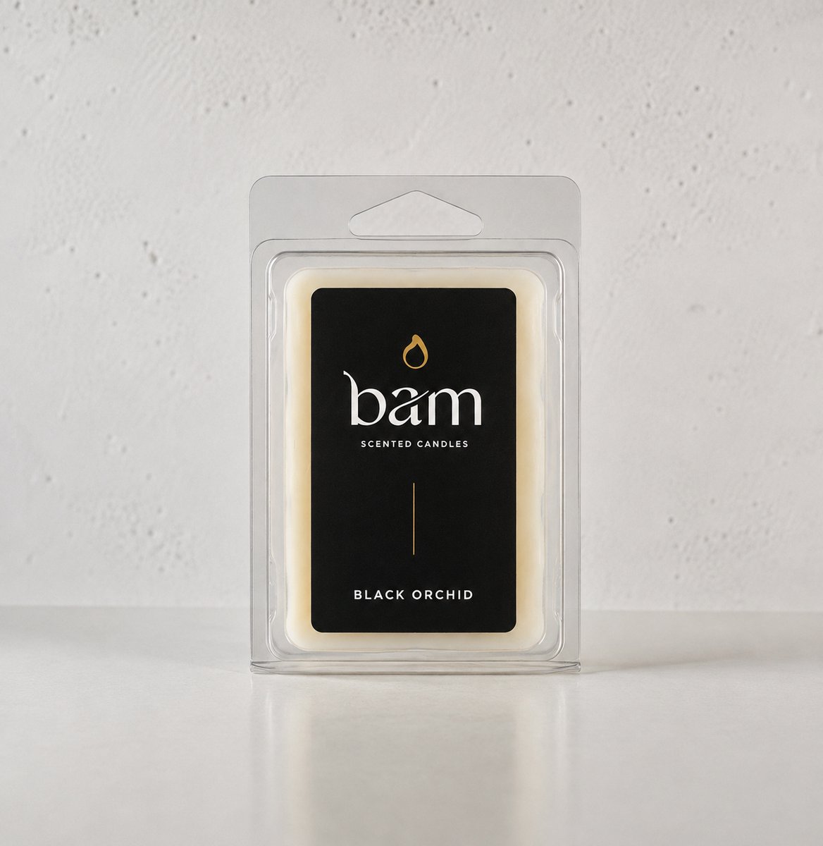 Bam Waxmelts Black Orchid – Zwarte Orchidee Geurwax – Vegan Wax Melts van Natuurlijke Zonnebloemwas – Sterk Geurend – Voor Waxbrander wit