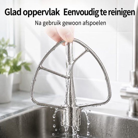 Voor KitchenAid Platte Roerder Roestvrij Staal 5KSM5THFBSS naar Artisan Keukenmachine van Merkloos — afbeelding 2