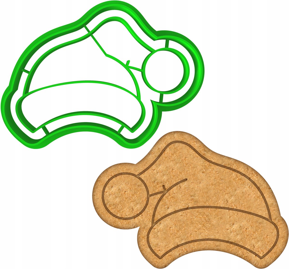 Koekjesvorm Kerstmuts 8cm - Perfect voor Kerstkoekjes en Peperkoek