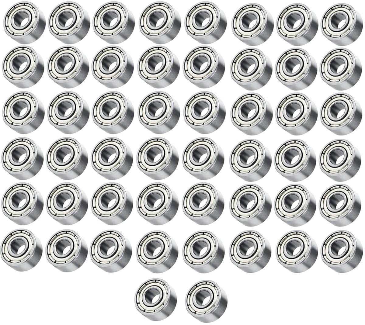 Mini kogellagers 3 x 8 x 4 mm - precisiegroef kogellagers - ideaal voor compacte projecten - 50 stuks - ShopVlot