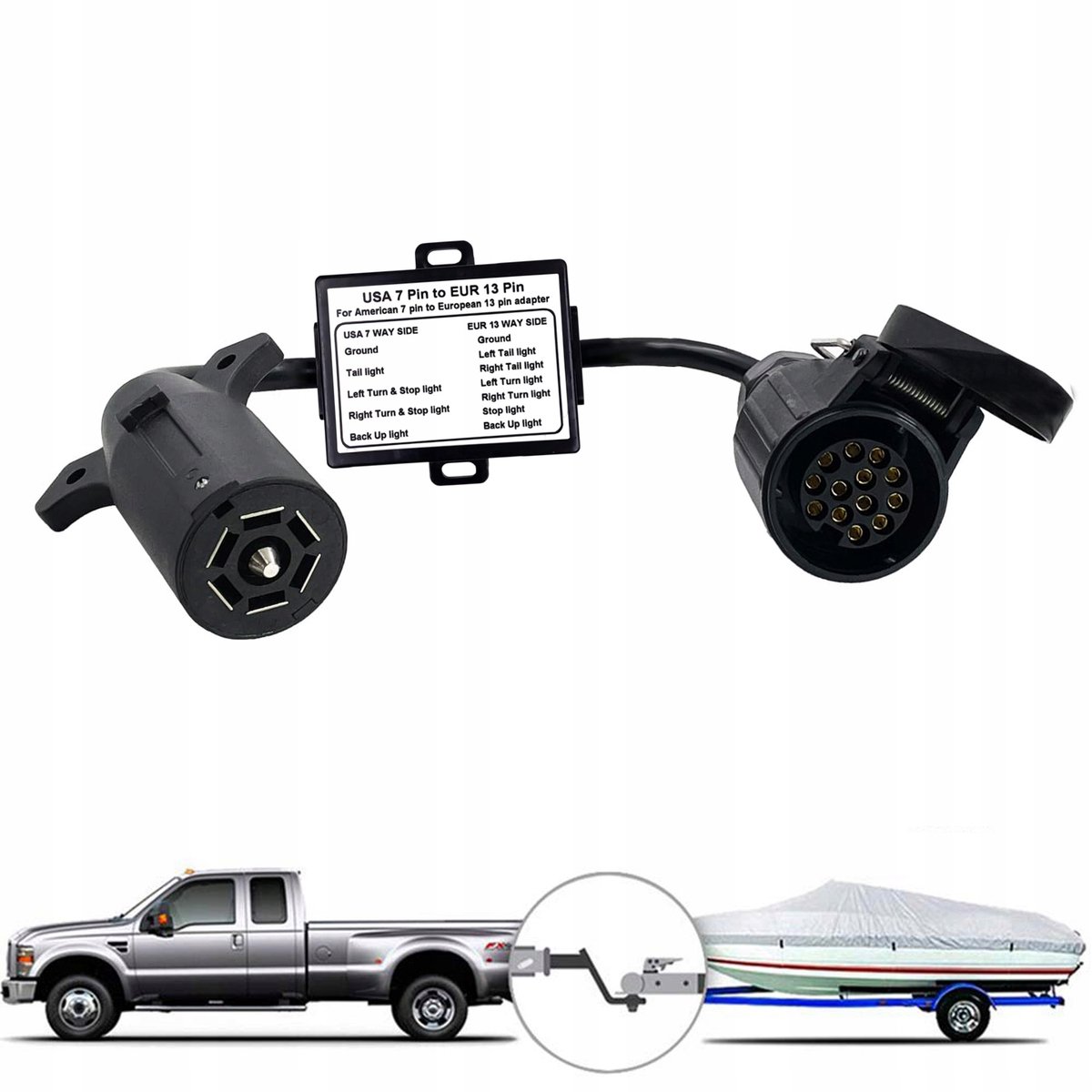 Adapter Trailer 7-pins naar 13-pins - Verlichting Aanhanger