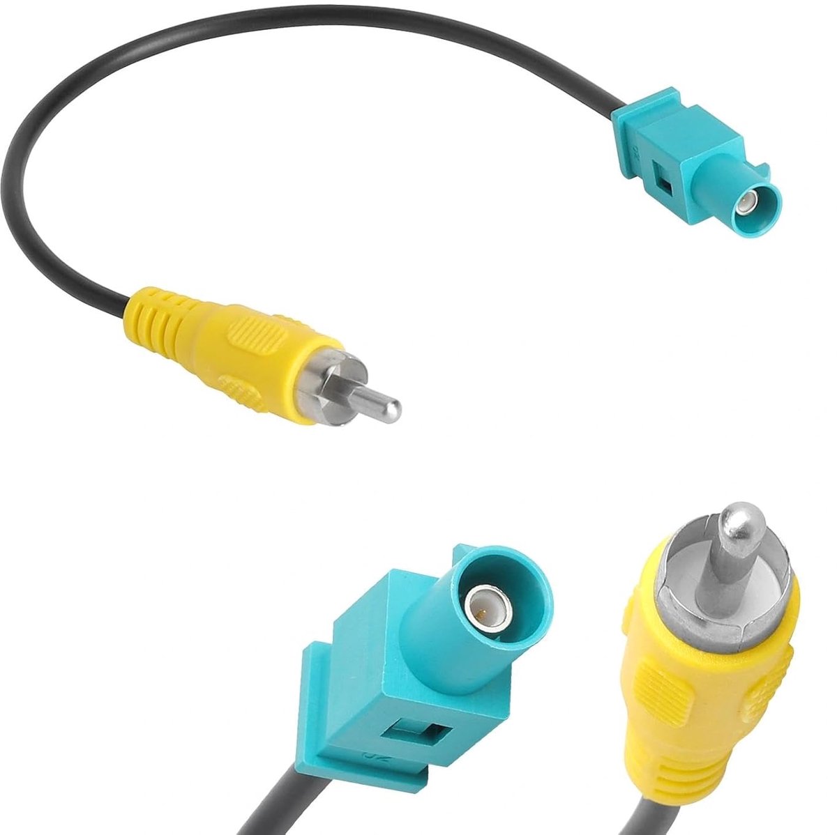 Fakra adapter RCA achteruitrijcamera - 20 cm - video adapter kabel - eenvoudig te installeren - ShopVlot