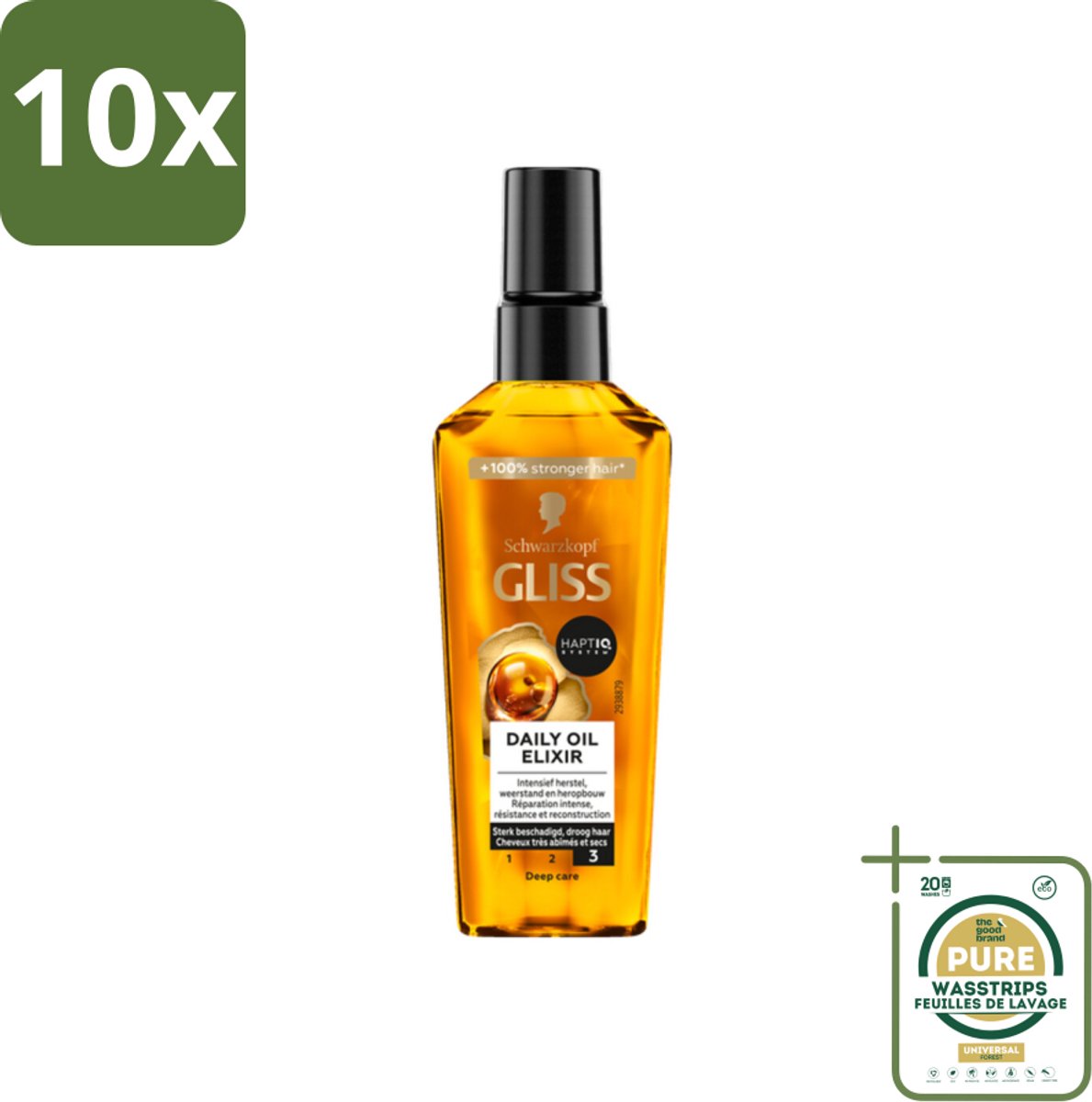 10 x Gliss - Hair Repair - Oil Elixer - Ultiem Haarherstel en Glans - Grootverpakking - Haarherstel - Haarbescherming - Haarbreuk - Keratine - Haarvoeding