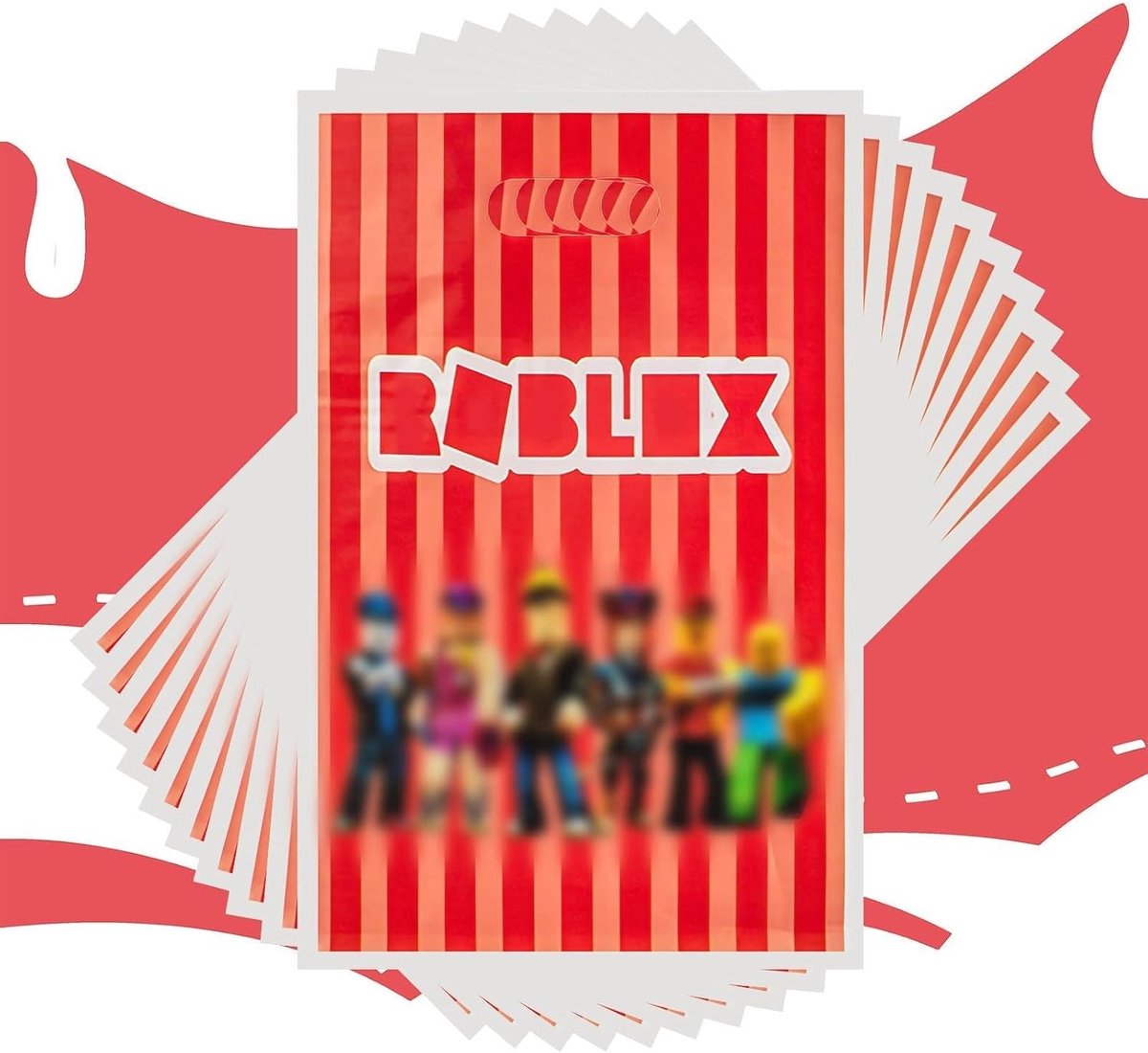 Cadeauzakjes - Rood - 1 stuk - Herbruikbaar Kunststof - Voor Verjaardagen en Feesten