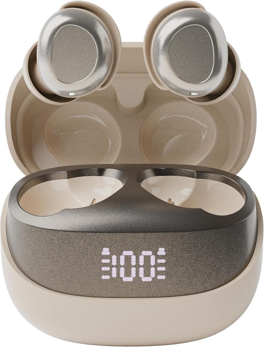 Draadloze Oordopjes - Beige Goud - Ultra-Small - In-ear met Microfoon - Geschikt voor Slaapcomfort