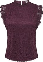 Jacqueline de Yong Top Jdylotas S/l Lace Top Jrs Noos 15371696 Windsor Wine Dames Maat - XS