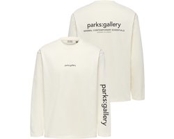 Only & Sons T-shirt Onsfred Text Life Rlx Ls Tee 22039981 Egret/parks Gallery Mannen Maat - L