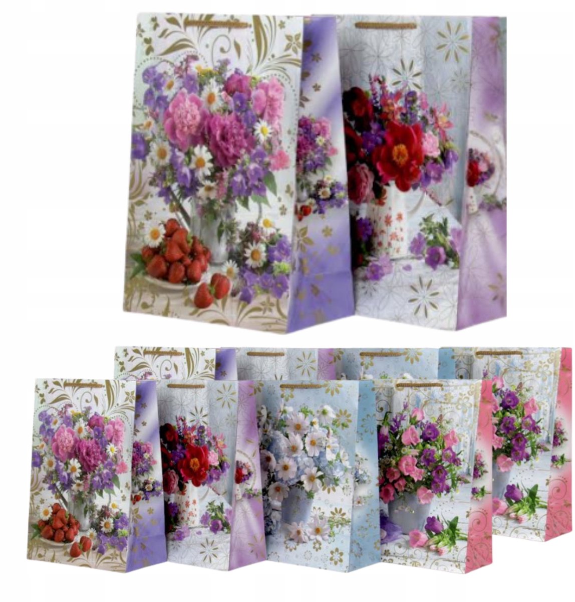 Luxe Gelamineerde Cadeautassen A4 - Set van 10 - 32x23x11 cm