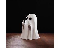Halloween Spook Beeldje - Grappige Ghost Decoratie - ca. 8,5 cm