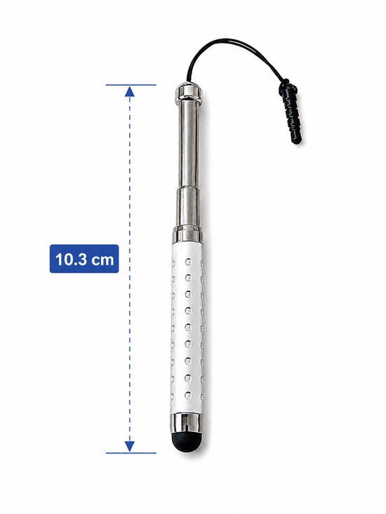 5 Stuks Uitschuifbare Touch Pen / Touchstift / Universeel / Compacte Stylus Pen / Touchscreen Pen / Tablet & Telefoon Touch Stift - Zilver — afbeelding 3