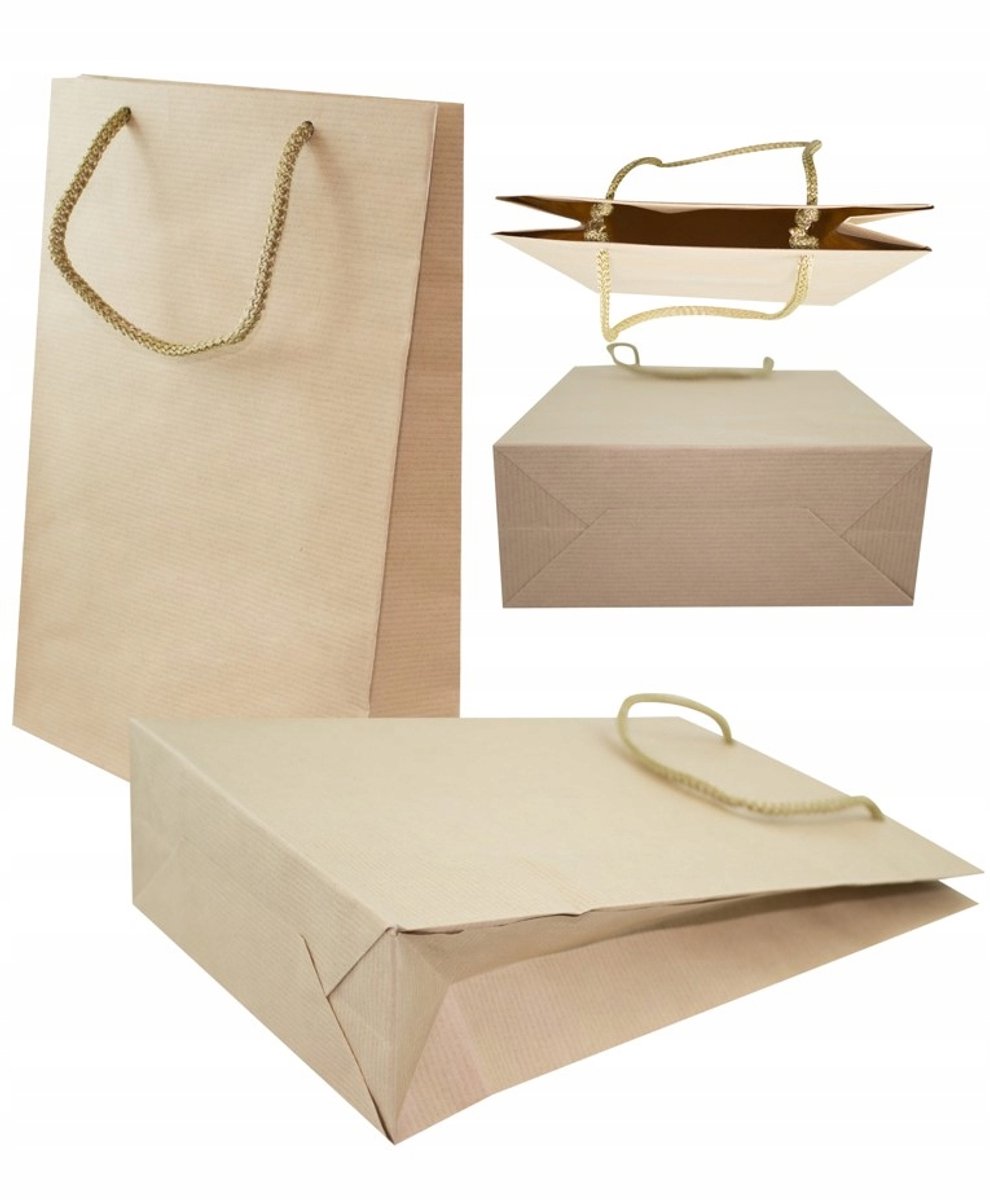 Bruine vloeitjes Cadeautas 17x7x25 cm - 5 stuks