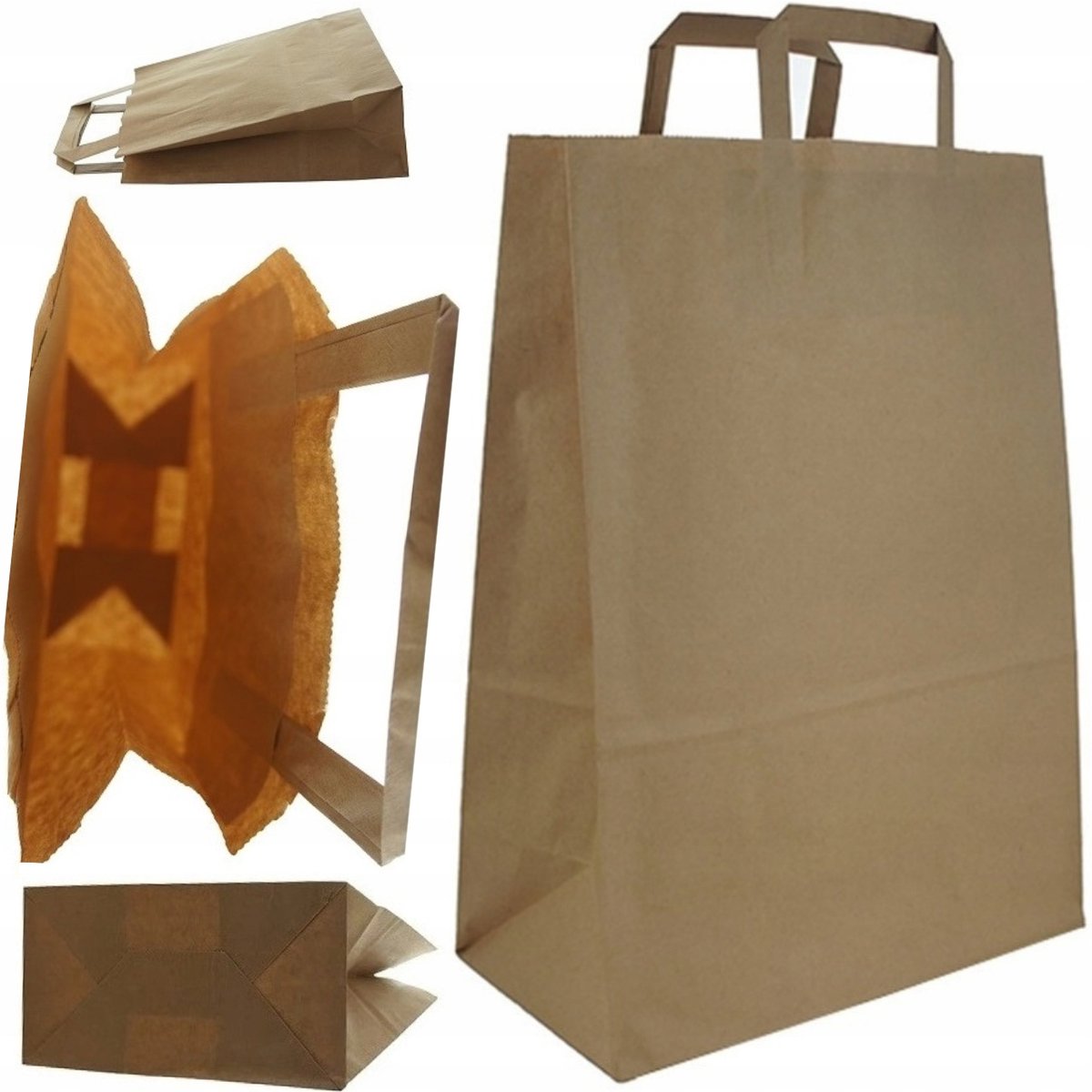 200x Bruine papierladen 32x16x43cm - Eco kraft