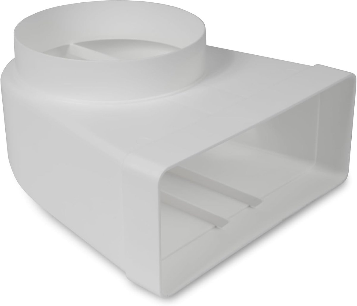 Repa Market 90° Degrees 220 x 90 mm to Ø150 mm Rectangular Flat Duct Connector for Round Pipe Connection - ShopVlot