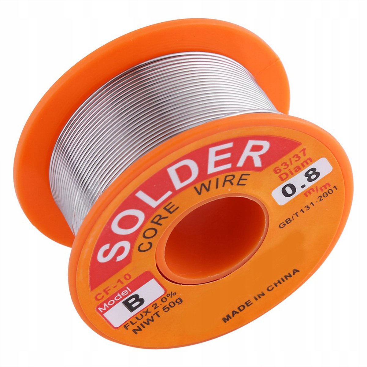 Soldeerdraad 50 g met hars, rol van 0,8 mm