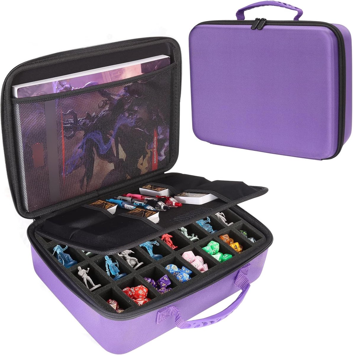 RPG Reis Tas - Geschikt voor Dungeons & Dragons en Warhammer 40k - Lilac - Handige opbergtas voor dobbelstenen - ShopVlot